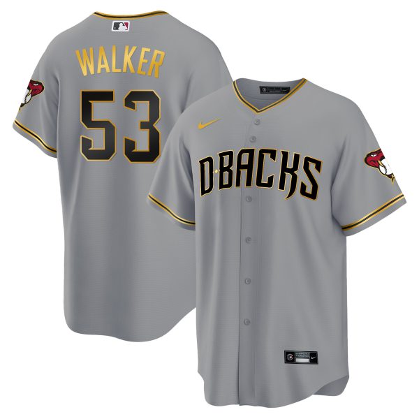 Men's Arizona Diamondbacks Cool Base Gold Trim Jersey - All Stitched - Image 22