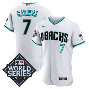 Men's Diamondbacks White 2023 World Series Jersey - All Stitched