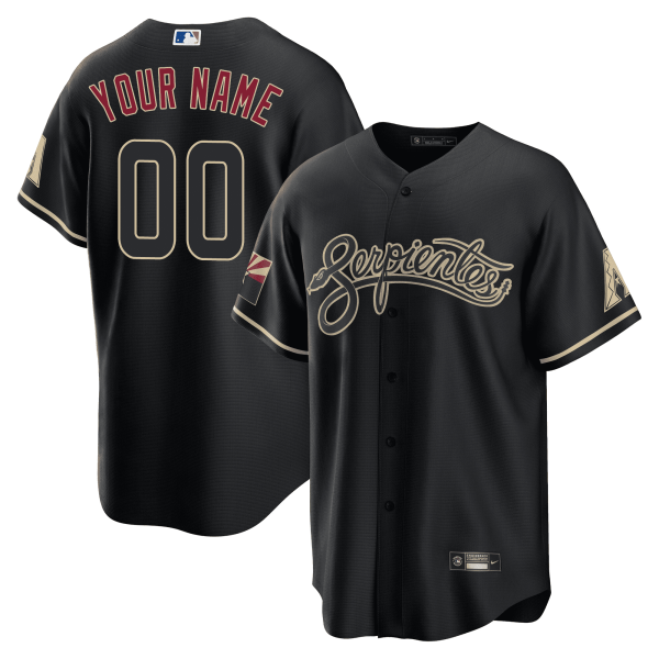 Men's Arizona Diamondbacks "Serpientes" Custom Jersey - All Stitched - Image 2