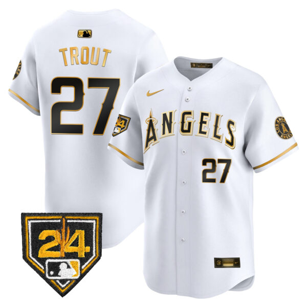Men's Los Angeles Angels 2024 Spring Training Patch Vapor Premier Limited Jersey - All Stitched - Image 7
