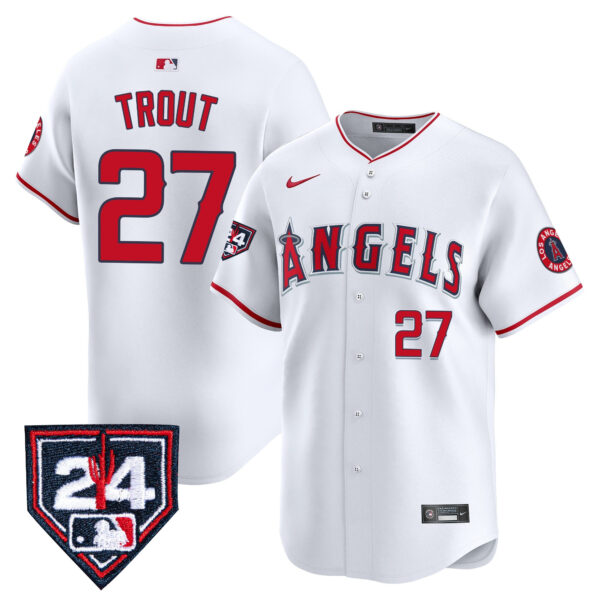 Men's Los Angeles Angels 2024 Spring Training Patch Vapor Premier Limited Jersey - All Stitched - Image 13