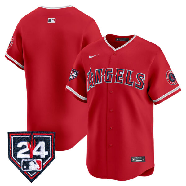 Men's Los Angeles Angels 2024 Spring Training Patch Vapor Premier Limited Jersey - All Stitched - Image 24