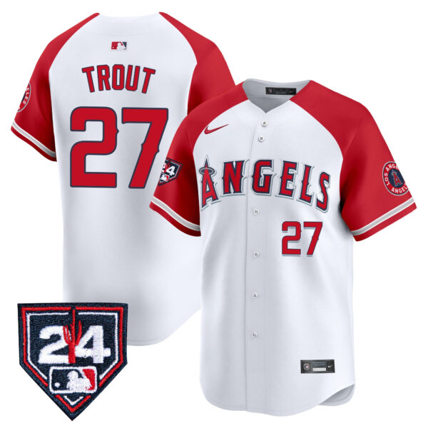 Men's Los Angeles Angels 2024 Spring Training Patch Vapor Premier Limited Jersey - All Stitched - Image 31