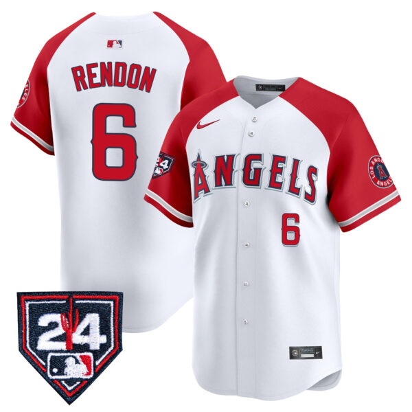 Men's Los Angeles Angels 2024 Spring Training Patch Vapor Premier Limited Jersey - All Stitched - Image 32