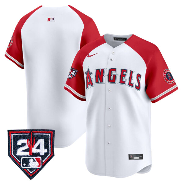 Men's Los Angeles Angels 2024 Spring Training Patch Vapor Premier Limited Jersey - All Stitched - Image 36