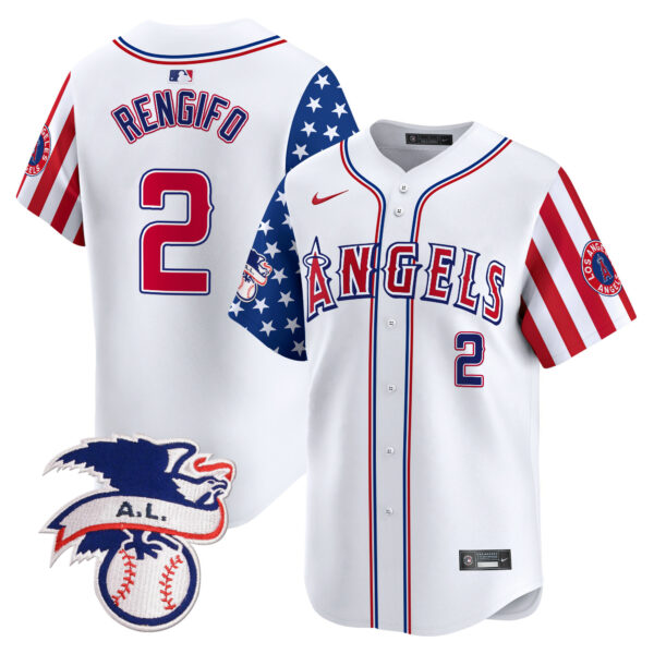 Men's Los Angeles Angels 2024 Fourth of July Vapor Premier Limited Jersey - All Stitched - Image 4