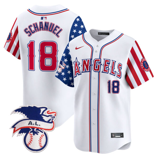 Men's Los Angeles Angels 2024 Fourth of July Vapor Premier Limited Jersey - All Stitched - Image 6