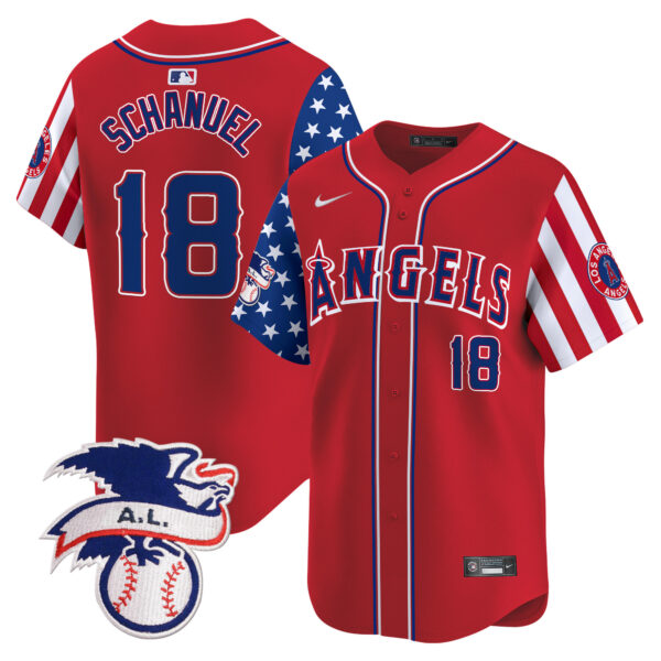Men's Los Angeles Angels 2024 Fourth of July Vapor Premier Limited Jersey - All Stitched - Image 13