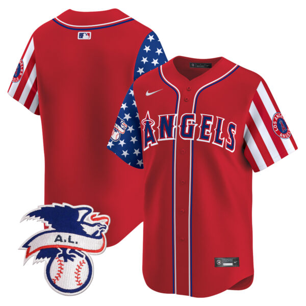 Men's Los Angeles Angels 2024 Fourth of July Vapor Premier Limited Jersey - All Stitched - Image 14