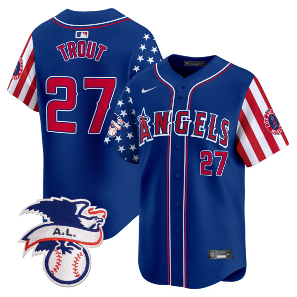 Men's Los Angeles Angels 2024 Fourth of July Vapor Premier Limited Jersey - All Stitched - Image 15