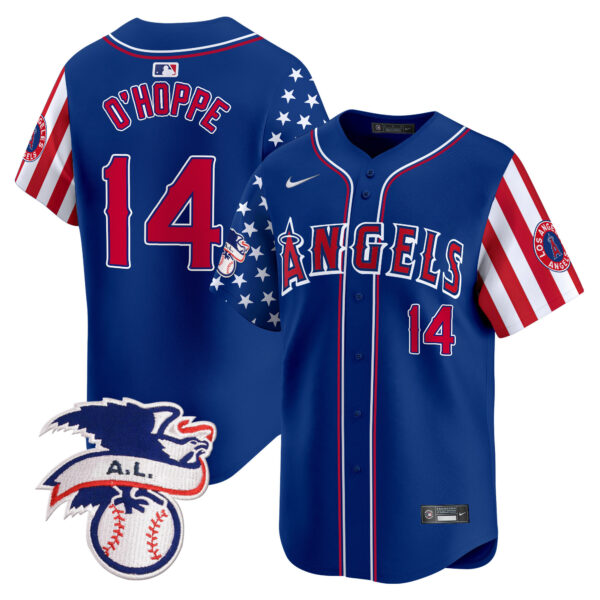 Men's Los Angeles Angels 2024 Fourth of July Vapor Premier Limited Jersey - All Stitched - Image 16