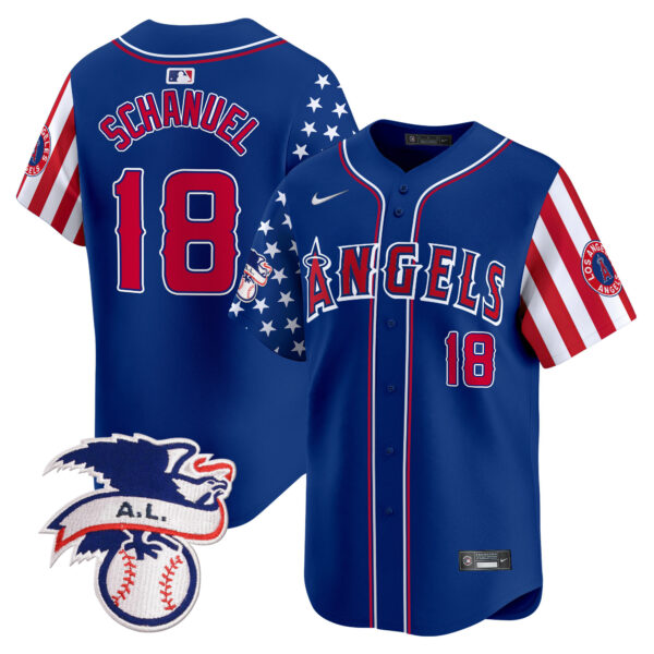 Men's Los Angeles Angels 2024 Fourth of July Vapor Premier Limited Jersey - All Stitched - Image 20