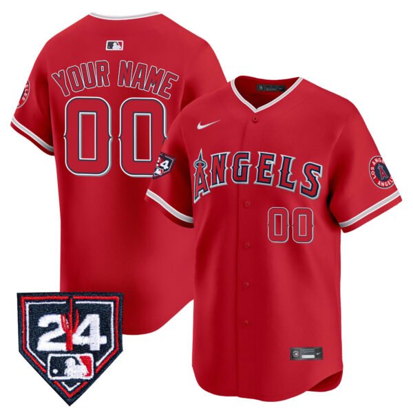 Los Angeles Angels 2024 Spring Training Patch Vapor Premier Limited Custom Jersey - All Stitched - Image 4