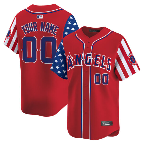 Los Angeles Angels 2025 Independence Day Vapor Premier Limited Custom Jersey - All Stitched - Image 2