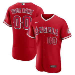 Los Angeles Angels Red Custom Jersey - All Stitched