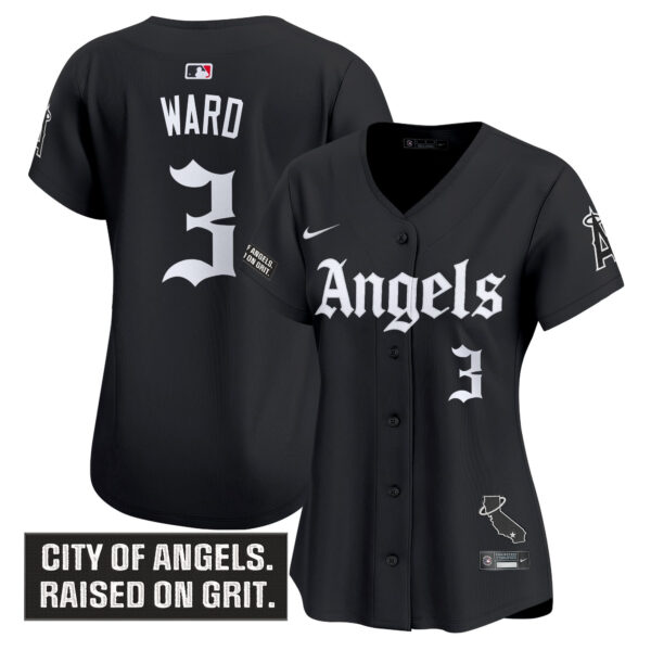 Women's Los Angeles Angels 'Gothic Halo Edition' Vapor Premier Limited Jersey - All Stitched - Image 2