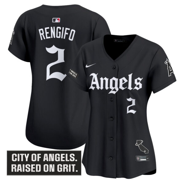 Women's Los Angeles Angels 'Gothic Halo Edition' Vapor Premier Limited Jersey - All Stitched - Image 5