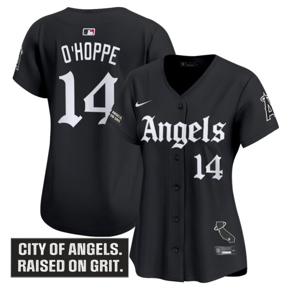Women's Los Angeles Angels 'Gothic Halo Edition' Vapor Premier Limited Jersey - All Stitched - Image 6