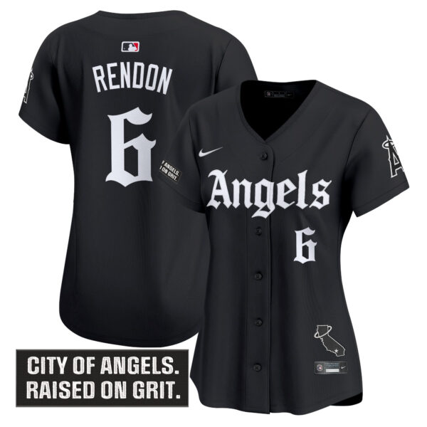 Women's Los Angeles Angels 'Gothic Halo Edition' Vapor Premier Limited Jersey - All Stitched - Image 7
