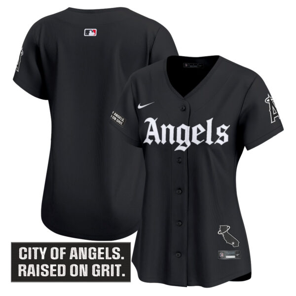 Women's Los Angeles Angels 'Gothic Halo Edition' Vapor Premier Limited Jersey - All Stitched - Image 9