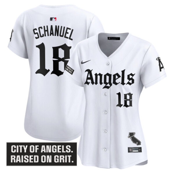 Women's Los Angeles Angels 'Gothic Halo Edition' Vapor Premier Limited Jersey - All Stitched - Image 10