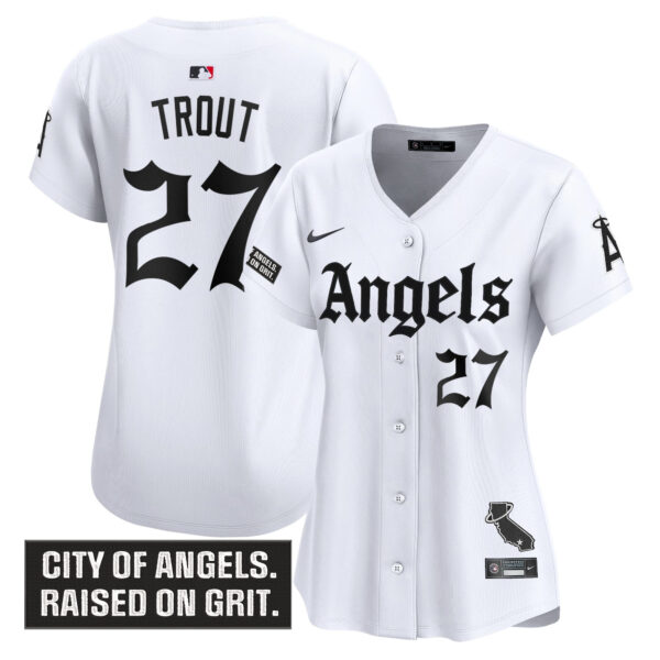 Women's Los Angeles Angels 'Gothic Halo Edition' Vapor Premier Limited Jersey - All Stitched - Image 12