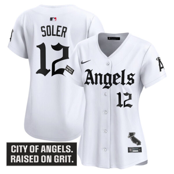Women's Los Angeles Angels 'Gothic Halo Edition' Vapor Premier Limited Jersey - All Stitched - Image 13