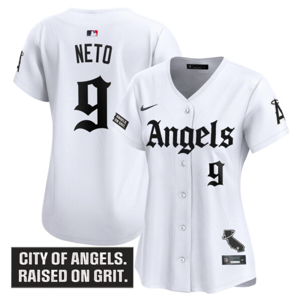 Women's Los Angeles Angels 'Gothic Halo Edition' Vapor Premier Limited Jersey - All Stitched - Image 17