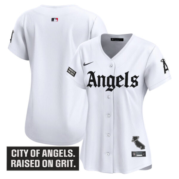 Women's Los Angeles Angels 'Gothic Halo Edition' Vapor Premier Limited Jersey - All Stitched - Image 18