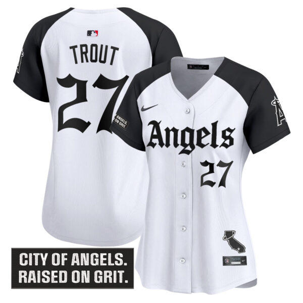 Women's Los Angeles Angels 'Gothic Halo Edition' Vapor Premier Limited Jersey - All Stitched - Image 21