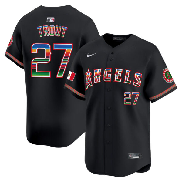 Men's Los Angeles Angels Mexico Vapor Premier Limited Jersey - All Stitched - Image 8