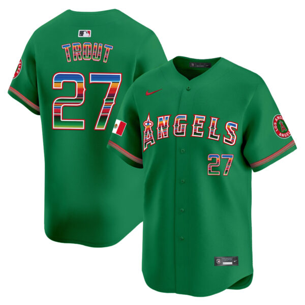 Men's Los Angeles Angels Mexico Vapor Premier Limited Jersey - All Stitched - Image 22