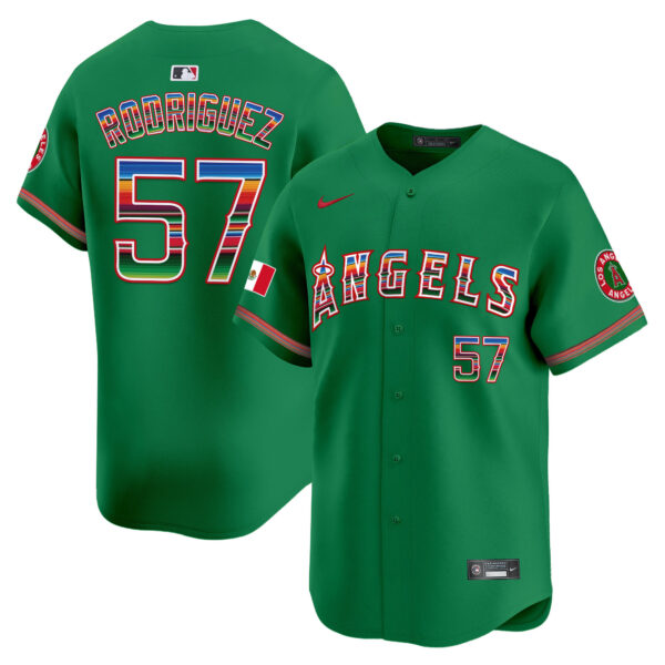 Men's Los Angeles Angels Mexico Vapor Premier Limited Jersey - All Stitched - Image 27