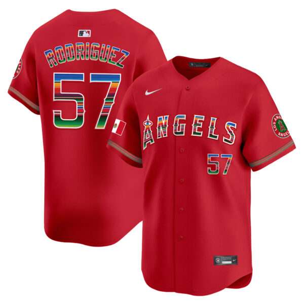 Men's Los Angeles Angels Mexico Vapor Premier Limited Jersey - All Stitched - Image 34