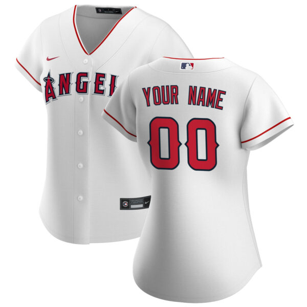 Los Angeles Angels White Custom Name & Number Jersey - All Stitched - Image 2