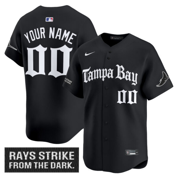 Tampa Bay Rays 'Gothic Deepwater Edition' Vapor Premier Limited Custom Jersey - All Stitched - Image 2