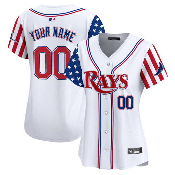 Tampa Bay Rays 2025 Independence Day Vapor Premier Limited Custom Jersey - All Stitched - Image 4