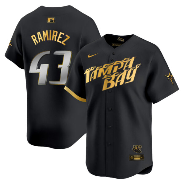 Men's Tampa Bay Rays 2024 City Connect Vapor Premier Limited Jersey - Charcoal - All Stitched - Image 6