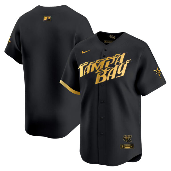 Men's Tampa Bay Rays 2024 City Connect Vapor Premier Limited Jersey - Charcoal - All Stitched - Image 7