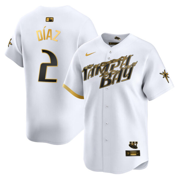 Men's Tampa Bay Rays 2024 City Connect Vapor Premier Limited Jersey - Charcoal - All Stitched - Image 9