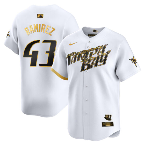 Men's Tampa Bay Rays 2024 City Connect Vapor Premier Limited Jersey - Charcoal - All Stitched - Image 13