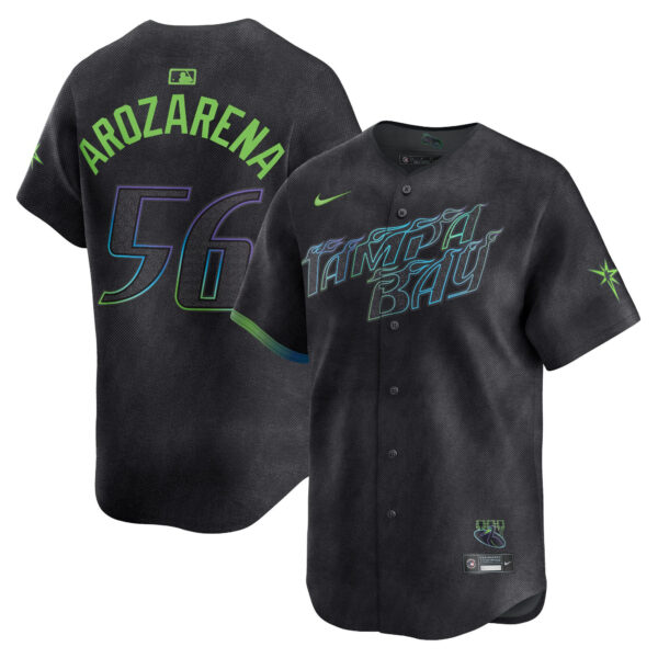 Men's Tampa Bay Rays 2024 City Connect Vapor Premier Limited Jersey - Charcoal - All Stitched - Image 15