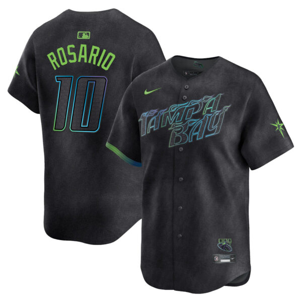 Men's Tampa Bay Rays 2024 City Connect Vapor Premier Limited Jersey - Charcoal - All Stitched - Image 18