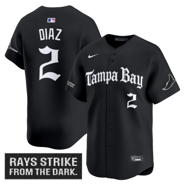 Men's Tampa Bay Rays 'Gothic Deepwater Edition' Vapor Premier Limited Jersey - All Stitched - Image 2