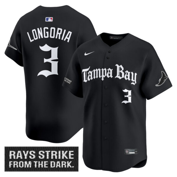 Men's Tampa Bay Rays 'Gothic Deepwater Edition' Vapor Premier Limited Jersey - All Stitched - Image 6