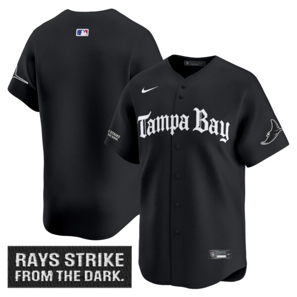 Men's Tampa Bay Rays 'Gothic Deepwater Edition' Vapor Premier Limited Jersey - All Stitched - Image 8