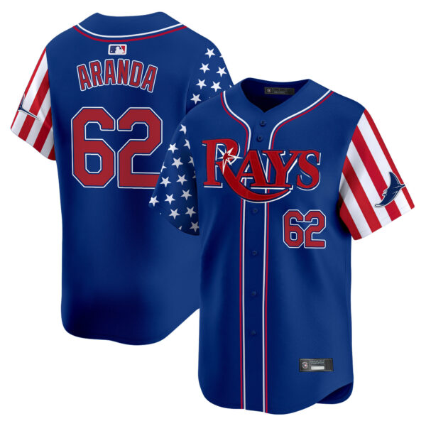 Men's Tampa Bay Rays 2025 Independence Day Vapor Premier Limited Jersey - All Stitched - Image 17