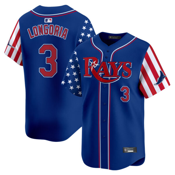 Men's Tampa Bay Rays 2025 Independence Day Vapor Premier Limited Jersey - All Stitched - Image 22