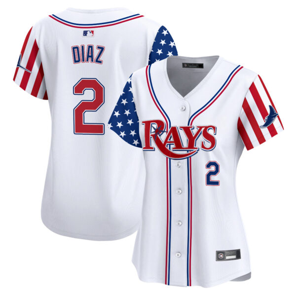 Women's Tampa Bay Rays 2025 Independence Day Vapor Premier Limited Jersey - All Stitched - Image 2