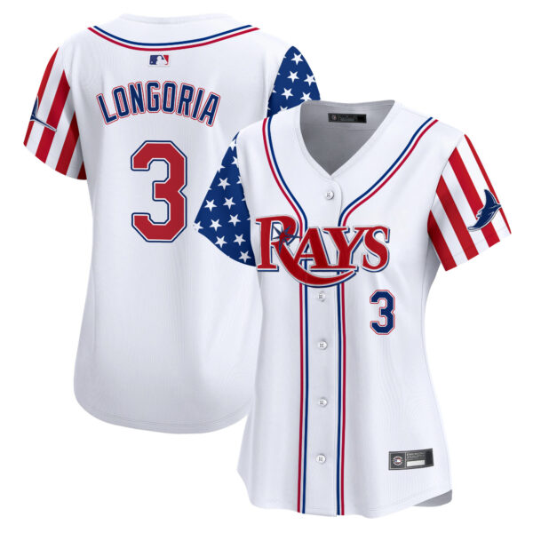 Women's Tampa Bay Rays 2025 Independence Day Vapor Premier Limited Jersey - All Stitched - Image 6